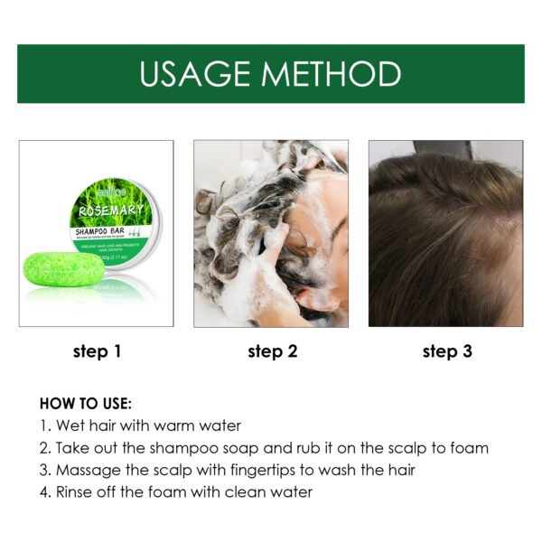 Rosemary Dense Hair Shampoo Soap - Image 7