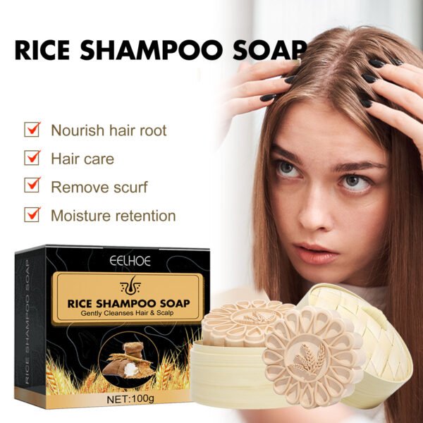 Rice Anti-Slip Shampoo Soap - Image 3
